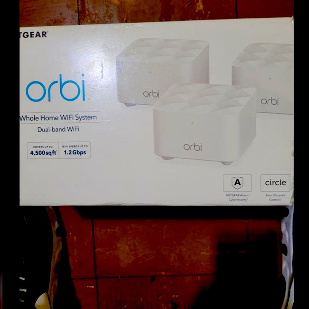 Orbi Whole Home WiFi Dual Band Wi-Fi Mesh System. Covers 4,500 sq ft